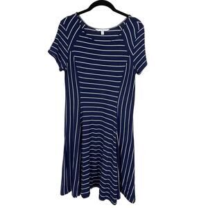 Southern‎ Tide Women's Shirt Dress Sz S Blue White Striped Short Sleeves